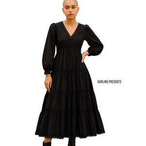 WIDOW HOUSE OF WIDOW MAXI DRESS WOMEN COLOR BLACK SIZE S